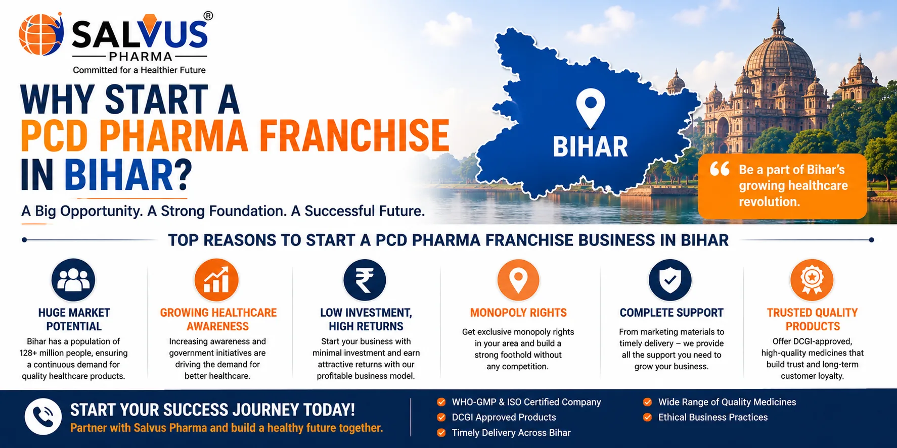 why you should start pcd franchise in Bihar