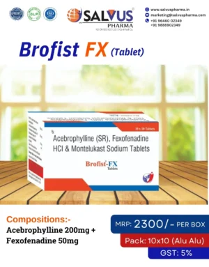 Acebrophylline 200mg + Fexofenadine 120mg + Montelukast 10mg