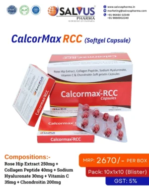 Rose Hip Extract 250mg + Collagen Peptide 40mg + Sodium Hyaluronate 30mg + Vitamin C 35mg + Chondroitin 200mg