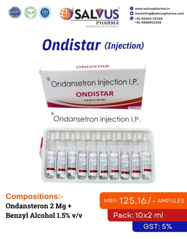 Onderstan Injection Ondansteron and Benzyl Alcohol Injection Manufacturer | Franchise