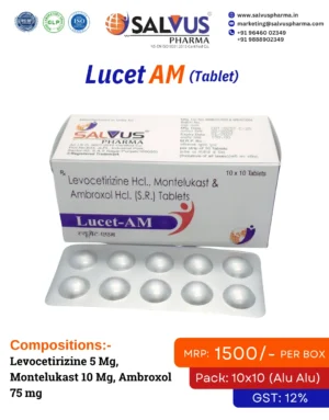 Levocetirizine 5 Mg, Montelukast 10 Mg, Ambroxol 75 mg Tablets