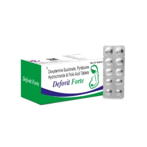 Doxylamine Succinate USP 20mg, Pyridoxine Hydrochloride 20mg, and Folic Acid 5mg Tablets