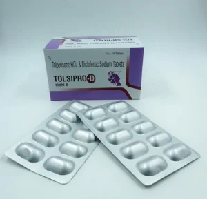 Tolperisone HCL 150mg and Diclofenac 50mg Tablets